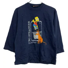 長袖 キャラクターTシャツ 12 キッズ 130～ ネイビー プルオーバー ビッグプリント ロンT ロングTシャツ 古着卸 アメリカ仕入 a702-6840