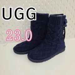 UGG ニット編みロングブーツ 黒　アグ　ニットムートン UGG ロングブーツ
