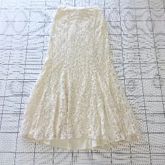 ◇ Θ JULIA BOUTIQUE レース ロング丈 マーメイド スカート サイズ表記なし アイボリー系 レディース E  【1508260056830】