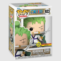 【新品未開封・グロウバージョン】Funko Pop! ＃923  ONE PIECE ロロノア・ゾロ ワンピース 和の国 三刀流 特別版フィギュア