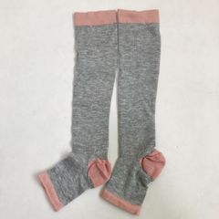 ThreeHeart スリーハート　日本製おやすみ綿混ハイソックス　グレー　M　23～25?p