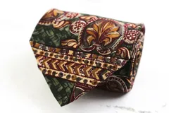 ピエールカルダン ブランド ネクタイ 総柄 幾何学模様 シルク フランス製 PO  メンズ ブラウン Pierre Cardin 【中古】