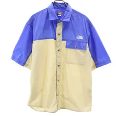 THE NORTH FACE ノースフェイス アウトドア ナイロン 半袖 シャツ M ベージュ系 NR22331 メンズ 古着