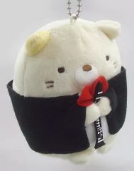 [중고]키 홀더 마스코트 (캐릭터) 고양이 볼 체인 첨부 오케스트라 봉제인형 [스미코구라시]