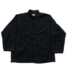 kaval カヴァル Stand collar china blouse チャイナシャツジャケット (Soft cashmere wool etamine)