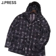 J.PRESS ジェイプレス 通年 メモリーツイル★ カモフラ×チェック柄 ゲーム ジャケット マウンテンパーカー Sz.M　メンズのサムネイル