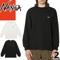 ナンガ NANGA エコハイブリッドボックスロゴエンブロイダリーロングスリーブティー Tシャツ 長袖 ロンT メンズ 2025年秋冬新作 カジュアル アウトドア 白 ホワイト ECO HYBRID BOX LOGO EMBROIDERY L/S TEE
