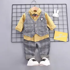 ☆ グレー ☆ 90CM ☆ フォーマルスーツ キッズ mw6040501 フォーマルスーツ キッズ カジュアル パンツスーツ フォーマル スーツ カジュアルスーツ ズボン チェック柄 パンツ シャツ 無地 ベスト 子供服 子ども服 男の子 子供 子ども