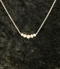 美品 カナルヨンドシー ネックレス SV ラインストーン レディース canal4℃