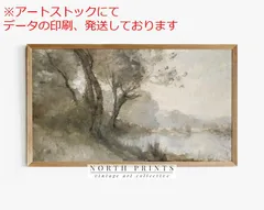 mz ポスター A3 (A4も可) オーシャンホライゾン油絵 | 油絵ヴィンテージペイント |アンティーク クラウド スタディ 