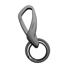 【在庫セール】おしゃれ 車 亜鉛合金 軽量 頑丈 バイク キーホルダー キーホルダー フック 家 カラビナ ブラック 鍵 シルバー グレー カッコイイ キーリング メンズ [Rockyu]