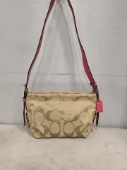 COACH(コーチ) シグニチャー ショルダーバッグ クロスバッグ バッグ ベージュ ピンク