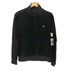 フレッドペリー FRED PERRY 月桂樹ロゴ刺繍 袖ライン ベロアトラックジャケット レディース JPN：M のサムネイル