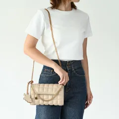 STELLA McCARTNEY ステラマッカートニー ショルダーバッグ ファラベラ スクエアキルティング バッグ 581238WP0269 レディース ブラック ホワイト クリーム キルティング チェーン ミニ オケージョン