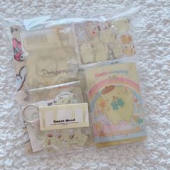 Tea original Set ポムポムプリン 黄色 ウエハース サンリオ ガード ぼんぼんシール