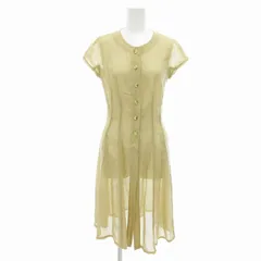 ジョルジオアルマーニ GIORGIO ARMANI シャツ ワンピース ショートスリーブ シアー シースルー 半袖 ひざ丈 ベージュ /VU◆ 1226 のサムネイル