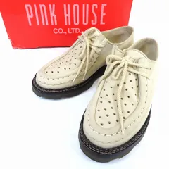 #as ピンクハウス PINK HOUSE ローファー S 22.5cm ベージュ レザー 皮革 パンチング 靴 シューズ 箱付き レディース [960941] k01のサムネイル