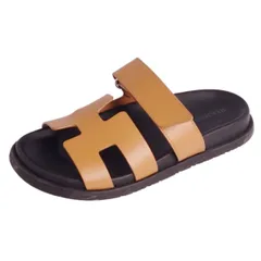 【人気モデル】 エルメス レザー サンダル シプレ FR1 エトゥープ 36 HERMES 【超美品】エルメス サンダル シプレ エトゥープ