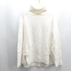 ◇ ⊇ ◎ ●未使用● AMERICAN HOLIC サイドスリット入り 長袖 ハイネックニット サイズM オフホワイト レディース E  【1503050013215】