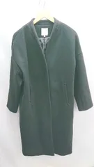 ◇ ⊇ earth music&ecology 長袖 ノーカラーコート サイズL ブラック レディース E  【1501230048934】