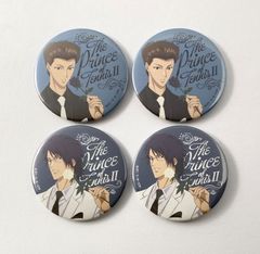 【まとめ売り】 テニスの王子様 テニプリ 忍足侑士 宍戸亮 缶バッジ Black or White 4点セット