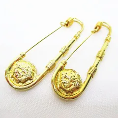 ジャンニヴェルサーチ ヴェルサーチェ GIANNI VERSACE メドューサ ピンブローチ 2点セット セーフティーピン ゴールド系 アクセサリーのサムネイル