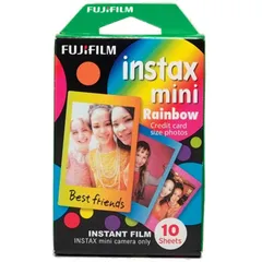 instax 富士フイルム(FUJIFILM) インスタントカメラ チェキ用フィルム 10枚入 絵柄 (レインボー) INSTAX MINI RAI