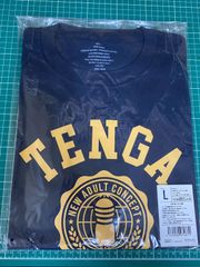 TENGA　テンガ　カレッジTシャツ　紺　L　新品　未使用　（店頭併売品）