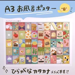 【お風呂A3】あむあむあいうえお表(ひらがな・カタカナ)のサムネイル