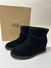 【新品未使用】 UGG 1104609 アグ レディース ブーツ クラシック フェム ミニ W CLASSIC FEMME MINI BLACK US8.5 25.5cm
