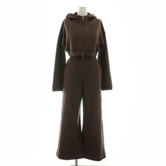 スナイデル SNIDEL 24AW パーカー×カットオールインワンセット フーディー ショート丈 ロンパース 0 S 茶 ブラウン /KO ■OS