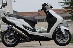 Valiente シグナスX バイクマフラー 4型 5型 SR EBJ-SEA5J 2BJ-SED8J 2016年～2018年モデル対応 ショート チタンソリッド マフラー スポーツタイプ カスタム パーツ ドレスアップ 社外品 ヤマハ バリエンテ