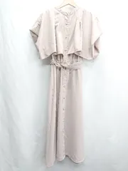 ◇ ⊂ OLIVE des OLIVE オリーブ デ オリーブ ノースリーブ ロング ワンピース サイズF ピンクベージュ レディース E  【1501230001816】