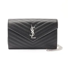サンローラン SAINT LAURENT ショルダーバッグ カサンドラ クラシック 377828BOW021000 ブラック レザー クラシック カッサンドル チェーンウォレット レディース 新品のサムネイル