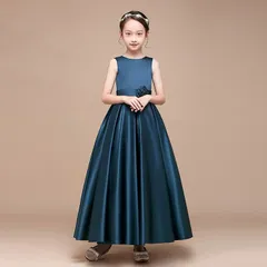 子供ドレス 発表会ドレス こどもドレス キッズドレス 韓国 ジュニアドレス 女の子 ロングドレス タフタ素材を使用したドレス 子供 結婚式 七五三 ドレス 子供 フォーマル 子供フォーマル コンクール ドレス 子どもドレス Fwrf383