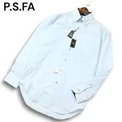 【未使用】P.S.FA パーフェクトスーツファクトリー 通年 ストレッチ★ 長袖 形態安定 シャツ Sz.39-82 メンズ ビジカジ