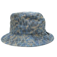 【未使用美品】DIOR ディオール 293C906D5547 帽子 バケットハット バケハ 総柄 ポリエステル ブルー系 [サイズ M]