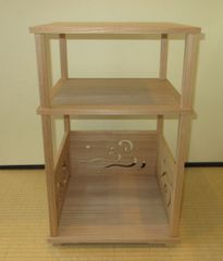 ほぼ未使用 茶道具 桐木地 坐忘斎好写 雲鶴棚 組み立式 元箱 - メルカリ
