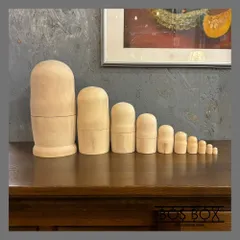 Chii's様専用　未塗装 マトリョーシカ 白木 ビッグ  手塗り DIY クラフトワーク用 10体組●BA08N022