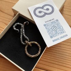 stainless 3D brass combination key hooks “cobra”  キーリング キーフック　お買い得品
