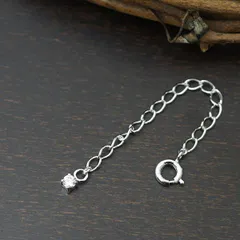 アジャスター 6cmアズキチェーン シルバー925 ラインストーン お手持ちのネックレスに+6cm 長さ調製 シルバー925 メール便 送料無料 プレゼント 秋冬 大人気