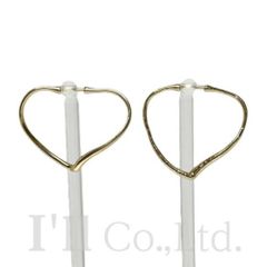 Tiffany&Co.　ティファニー　オープンハート　フープ　ピアス　スモール　K18YG　ブランドジュエリー　アクセサリー　750YG　Au750　18金　イエローゴールド　S　ハートモチーフ　エルサペレッティ【中古】【76756】