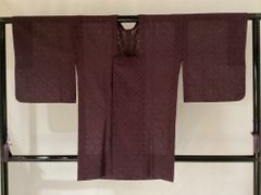 道中着/美品/正絹/レース/紫/単衣/夏/仕立上がり/5679