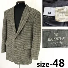 80s 美品 BARBICHE バルビッシュセットアップ ダブル スーツ 44 80s 美