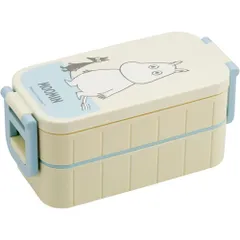 【新品・送料無料】ムーミン (ライトカラー) お弁当箱 抗菌 箸付き 2段タイトランチボックス 600ml YZW3AG
