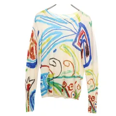 Desigual デシグアル 総柄 長袖 ニット XL アイボリー メンズ 古着のサムネイル