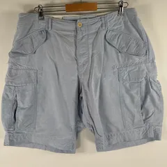 古着 90's/90年代 ポロバイラルフローレン Polo by Ralph Lauren ショートパンツ 半ズボン カーゴ ミリタリータイプ w38  水色 メンズ