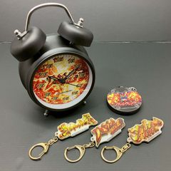 01w-4069 〇  ヴァルヴレイヴ グッズ まとめ売り 目覚まし時計 サウンドキーホルダー 演出アクリルキーホルダー 動作確認済み  【中古品】