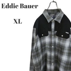 Eddie Bauer エディーバウアー 長袖シャツ 胸ポケット付き グレー 他 チェック メンズ XL サイズ