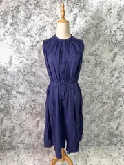 美品 ヴィンテージ ロングワンピース パフスリーブ ペプラム ロイヤルブルー 青 美品 ヴィンテージ ロングワンピース パフスリーブ ペプラム
